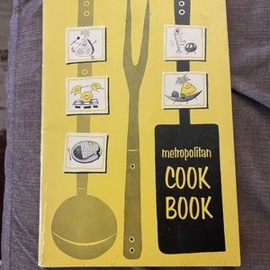 Vintage 1964 Paperback Book, Metropolitan Life Cookbook, Cute Anthropomorphic